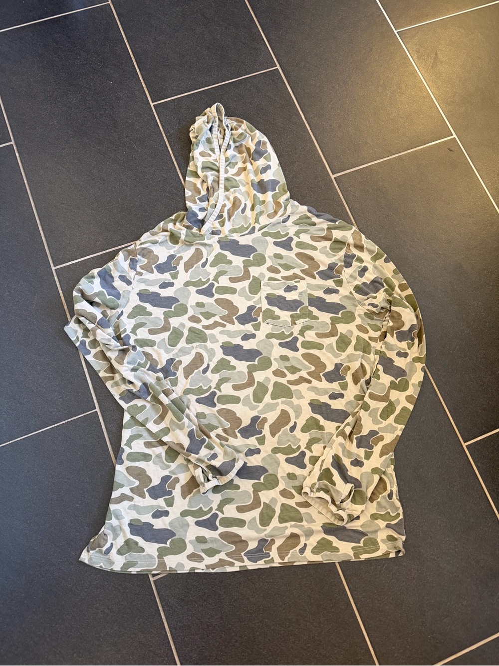 Free Fly Bamboo Lightweight Hoodie Men’s XL Vintage Camo UPF 20 Fishing